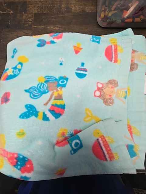 Blue Mermaid  Hooded Towel