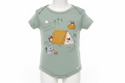 Green Camping Gerber Onesie, 3M B