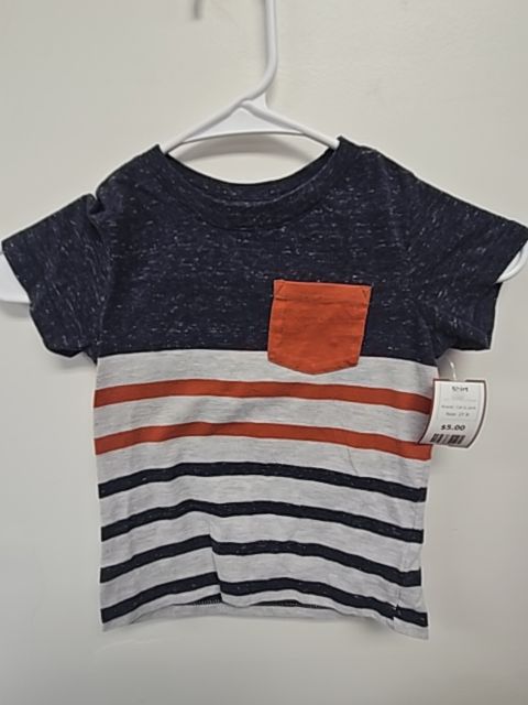 Grey/Navy/Orange Cat & Jack Shirt, 2T B