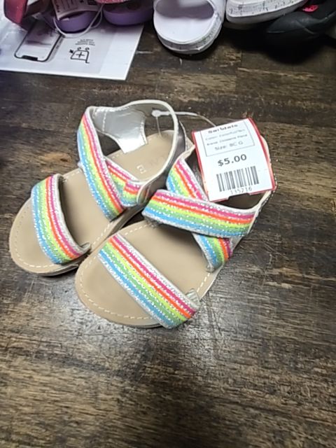 Colorful/Tan Childerns Place Sandals, 8C G