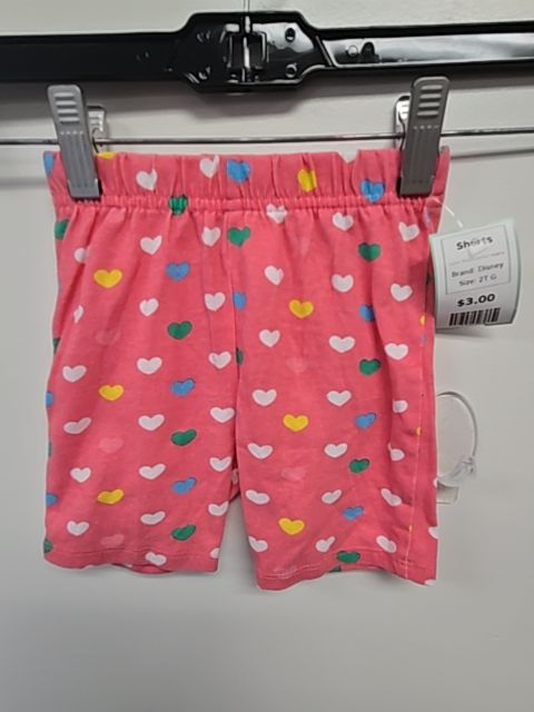 Pink/Colorful Hearts Disney Shorts, 2T G