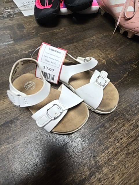 White/Brown Wonder Nation Sandals, 4C G