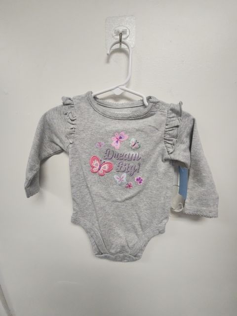 Grey Dream Big Garanimals Longsleeve Onesie, 3M G