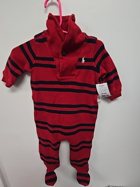 Red/Navy Ralph Lauren Sleeper, 6M B