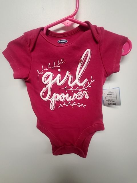 Pink Girl Power Old Navy Onesie, 3M G