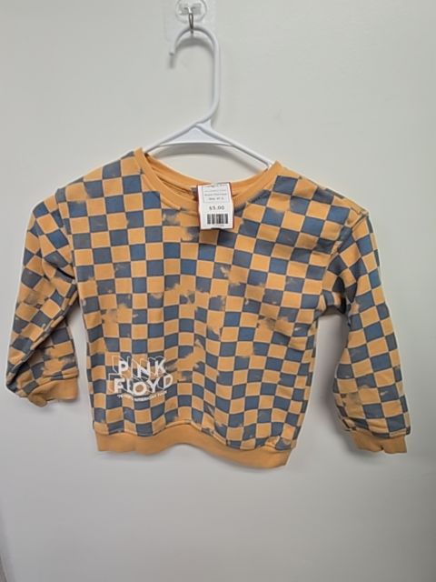 Orange/Blue Checkered Pink Floyd Longsleeve Shirt, 4T G