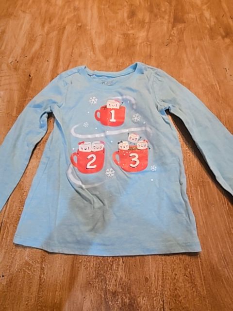 Blue Snowman Childrens Place Longsleeve Shirt, 5T G