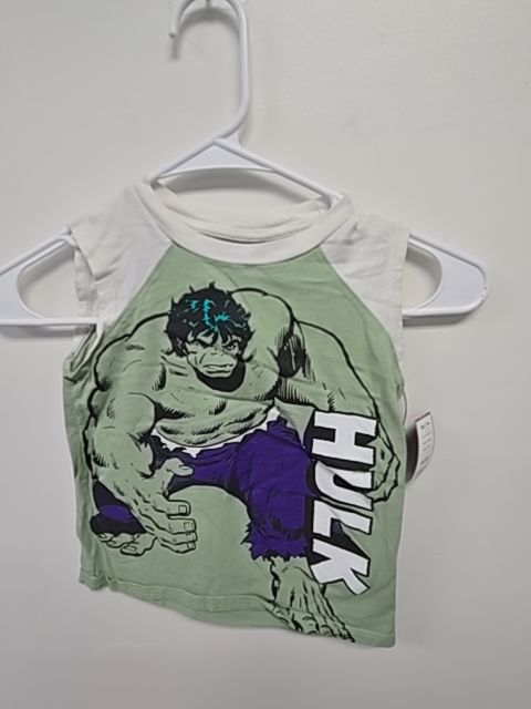 White/Green Hulk Tank Top, 4T B