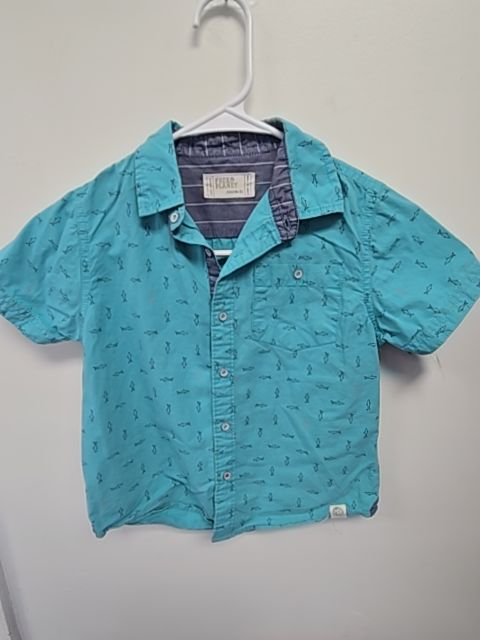 Blue Shark Free Planet Button Up, 5T B