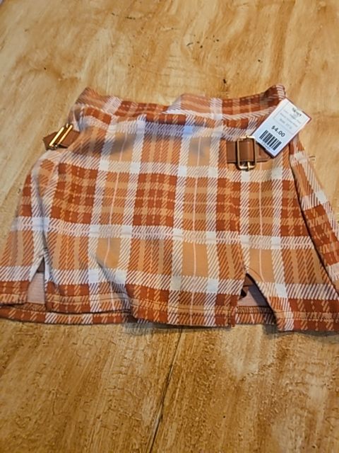 Orange Plaid Nicole Miller Skort, 5T G