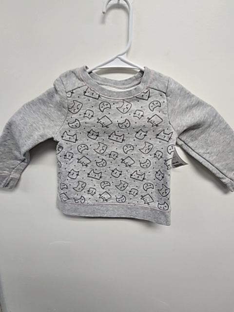 Grey/Black Kitty Cat & Jack Longsleeve Shirt, 2T G