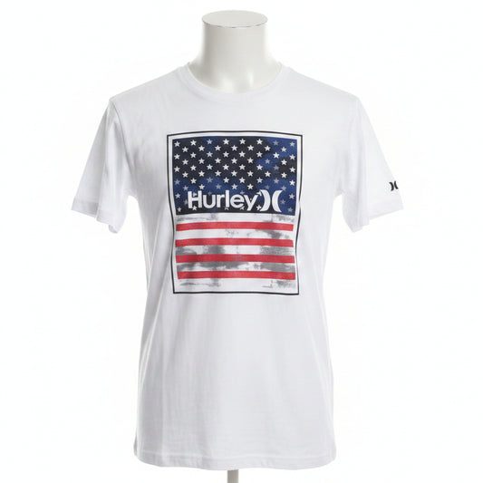 White/American Flag Hurley Shirt, 10 B