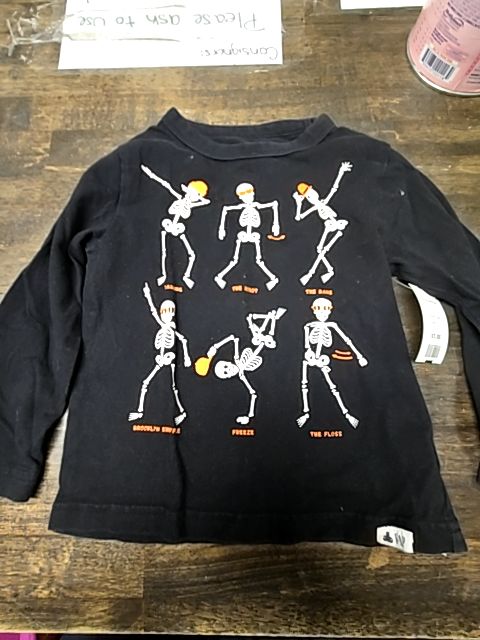 Black/White Skeleton Gap Longsleeve Shirt, 3T G