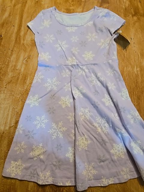 Purple/White/Grey Snoflakes Wonder Nation Dress, 6 G
