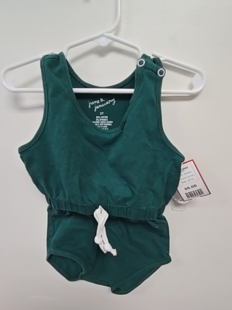 Green June & January Romper, 2T G