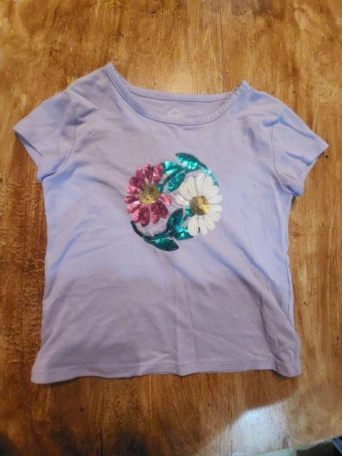 Purple Flowers Wonder Nation Shirt, 4T G