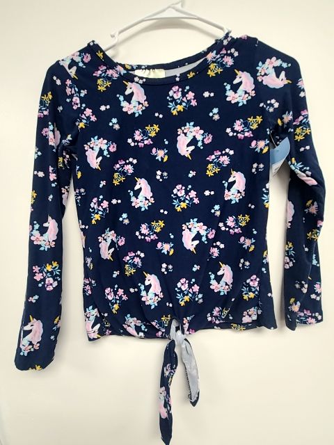 Navy Unicorn/Flower Bobbie Brooks Longsleeve Shirt, 7 G