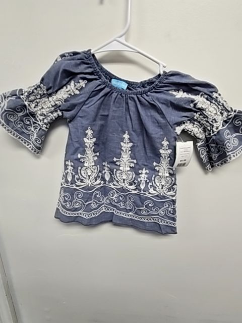Denim/White Country Living Longsleeve Shirt, 2T G