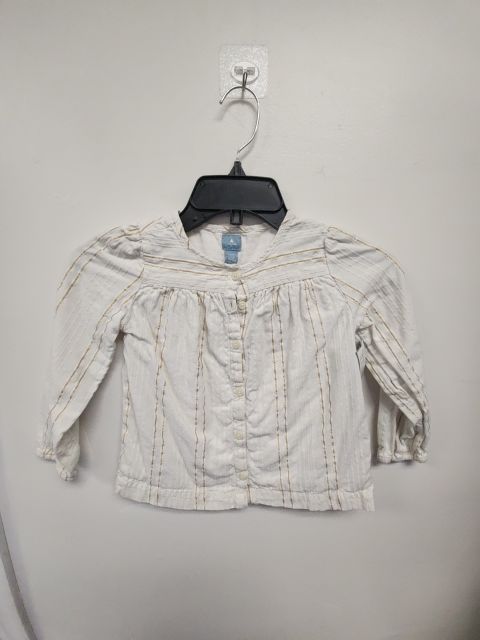 White/Gold Gap Longsleeve Shirt, 4T G