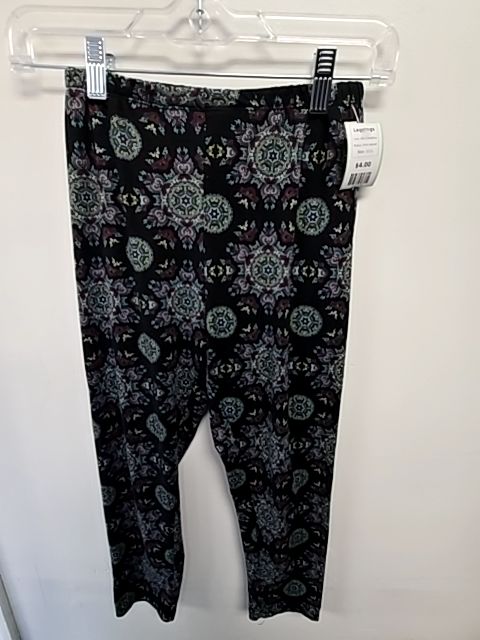 Black/Red/Blue Pink Velvet Leggings, 10 G