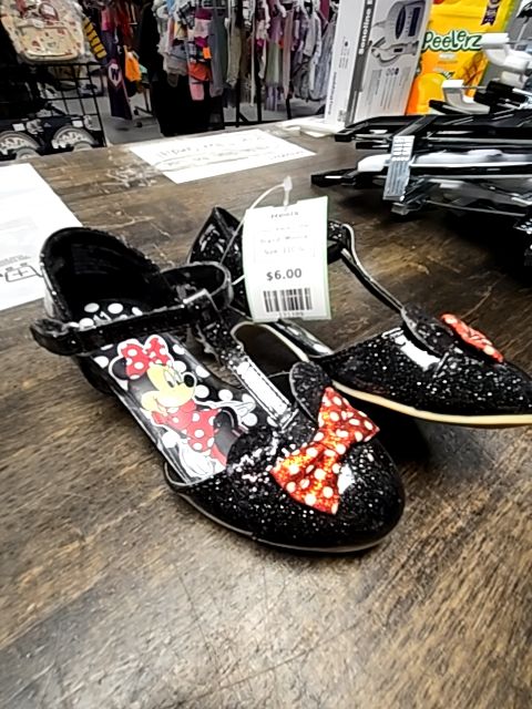 Black Glitter Minnie Heels, 11C G