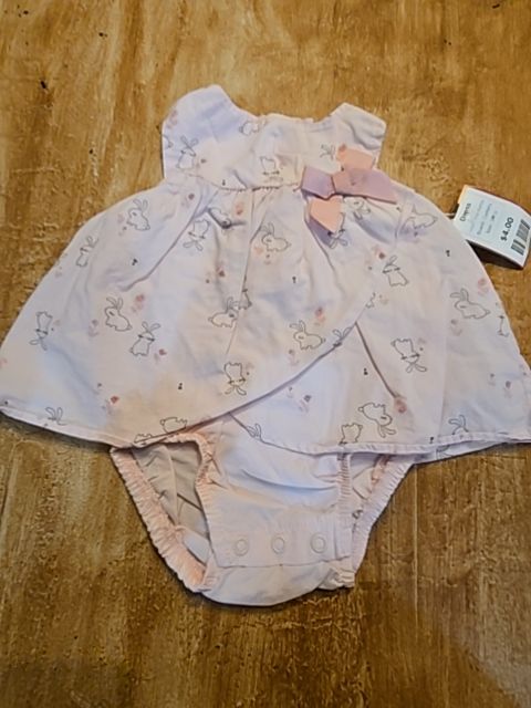 Pink Bunny Carters Dress, 3M G