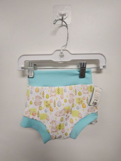White/Blue Bunny L & M Grace Bunny Tail Shorts, 6M G