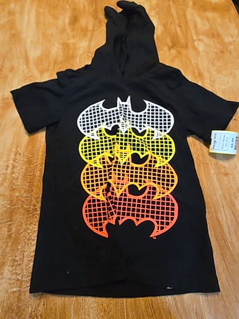 Black/Yellow/White/Red/Orange Batman Hooded Shirt, 4T B