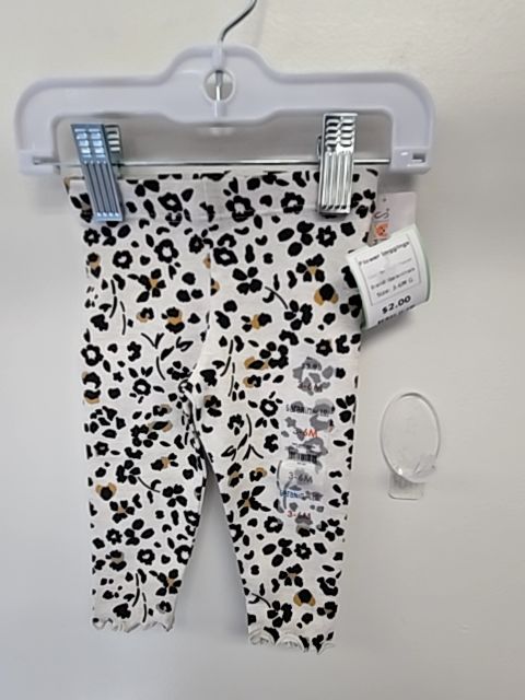 Tan/Black Cheetah Garanimals Flower Leggings, 3-6M G