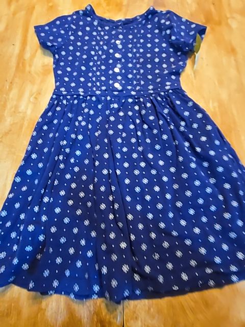 Navy Flower Carters Dress, 6 G