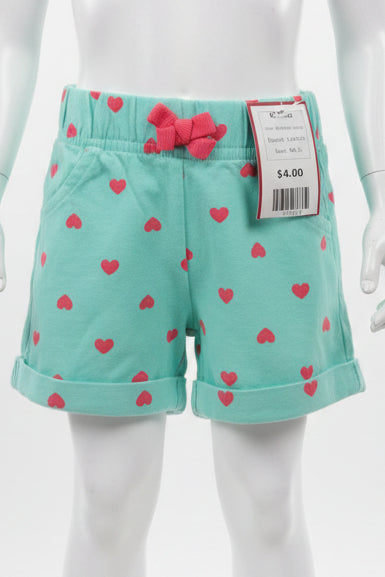 Blue/Pink Hearts Carters Shorts, NB G