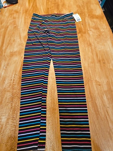 Black/Colorful Striped Members Mark Leggings, 7 G