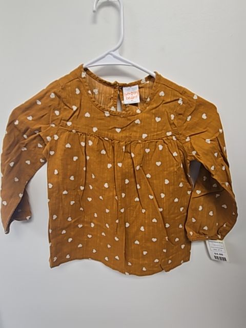 Brown/White Heart Jumping Bean Longsleeve Shirt, 4T G
