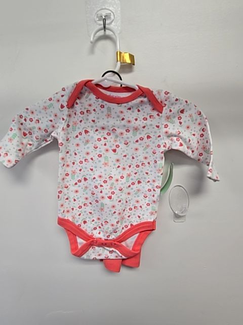 White/Pink Flower Baby Views Outfit, NB G