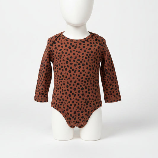 Brown/Black Old Navy Longsleeve Onesie, NB G