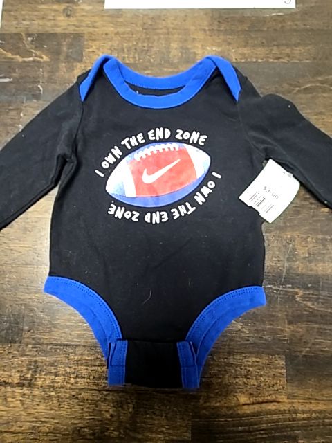 Black/Blue Nike Longsleeve Onesie, 3M B