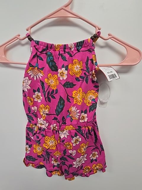 Pink/Yellow Flowers Carters Romper, 4T G