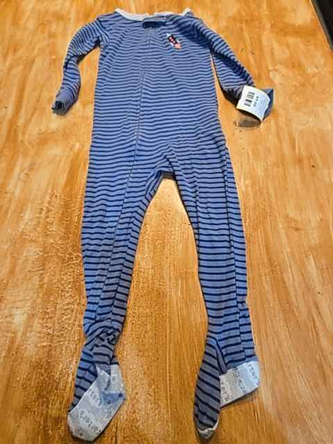 Blue/Navy Striped Carters Sleeper, 2T B