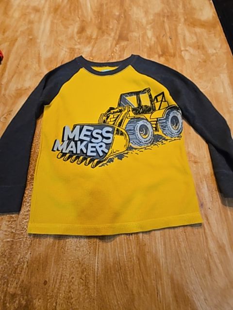Grey/Yellow Digger Garanimals Longsleeve Shirt, 5T B