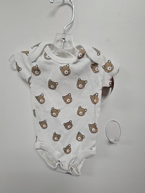 White/Brown Bear Small Story Onesie, NB B
