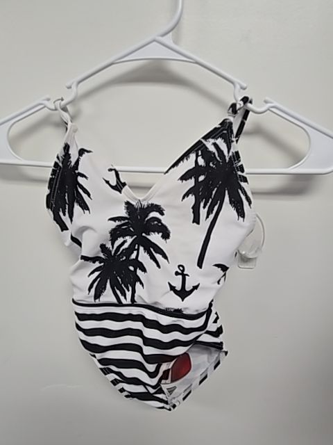 Black/White Pat Pat Swim Suit, 2T G
