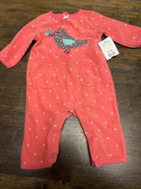 Pink Bird Carters Pant One Piece, 3M G