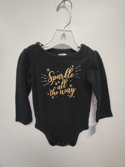 Black/Gold Garanimals Longsleeve Onesie, 18M G