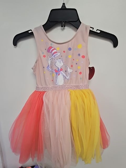 Pink/Colorful Dr Seuss Dress, 5T G