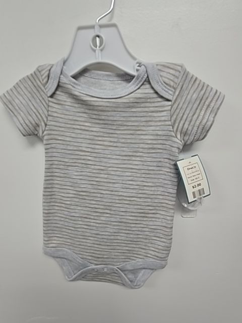 Brown/Grey Striped Baby Views Onesie, NB B
