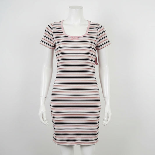 Pink/Black/White Striped Shein Dress, 14 G