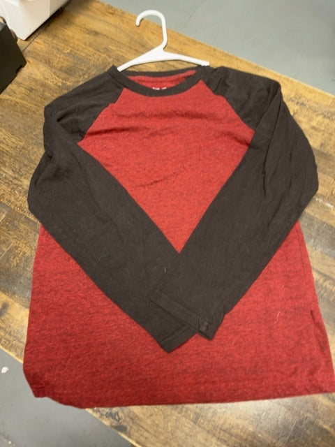 Red/Black Urban Pipeline Longsleeve Shirt, 10 B