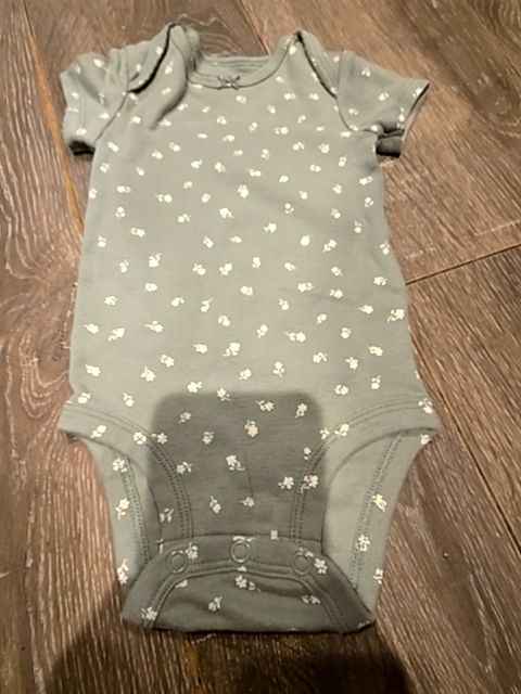 Green Carters Flower onesie, 3M G