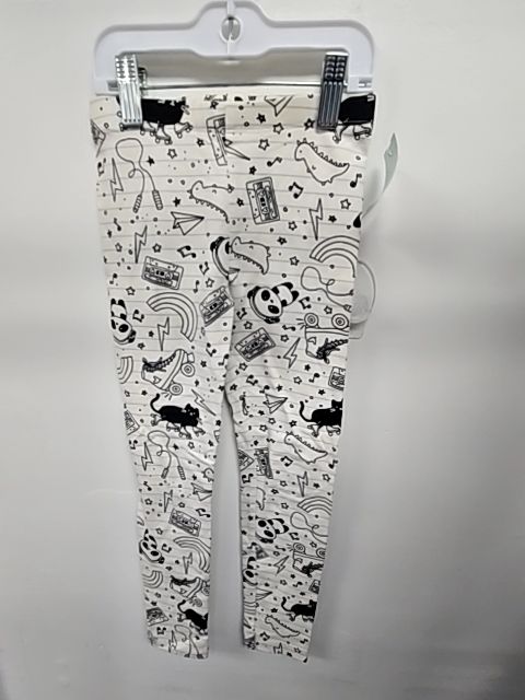 Cream/Black Wonder Nation Cats on Roller Skates Leggings, 6 G