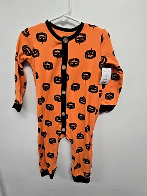 Orange/Black Pumpkin Way To Celebrate Pants One Piece, 2T G